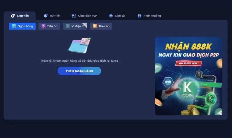 Giao diện nạp tiền V999