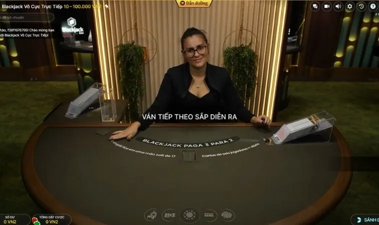 Chinh Phục Đỉnh Cao Blackjack V999 Bằng Chiến Lược Bất Bại 2 Giao diện chơi Blackjack V999