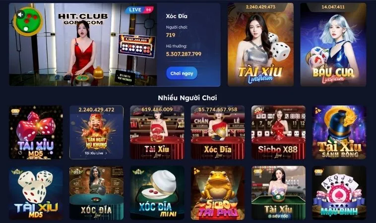 Đa dạng các thể loại game để trải nghiệm tại V999